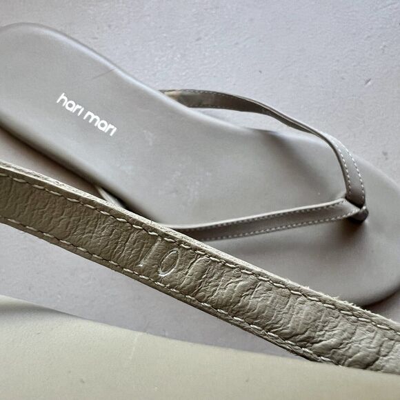 Hari Mari Cloud Light Taupe Gray Toe Post Thong Flip Flop Sandal Women’s 10 - Picture 7 of 16